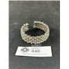 Image 1 : Large Rhinestone Cuff Bangle