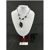 Image 1 : 2 Necklaces, 1 French Jet and 1 Hand Blown Murano Glass Necklace