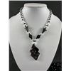 Image 2 : 2 Necklaces, 1 French Jet and 1 Hand Blown Murano Glass Necklace