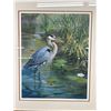 Image 2 : Ltd Ed 175/950 Framed Print "Lone Fisherman - Great Blue Heron" By John Seerey-Lester. Approx. 19" x