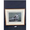 Image 1 : Ltd Ed 149/950 Framed Print "The Otter" By Ernest Thompson Seton. Approx. 23" x 19 1/2"
