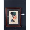 Image 1 : Framed Authentic Hand-Made Egyptian Painting On Papyrus Scroll. Approx. 17" x 14"