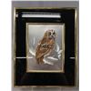 Image 1 : Framed Foil Owl Print. Approx. 11" x 14"
