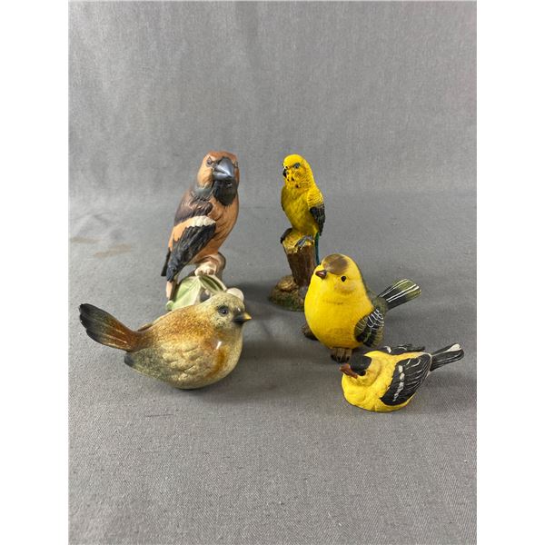 Colourful Lot Of Birds Including Goebel W.Germany Finch Figurine Approx. 6 1/4" H