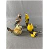 Image 1 : Colourful Lot Of Birds Including Goebel W.Germany Finch Figurine Approx. 6 1/4" H
