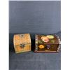 Image 3 : Lot Of 3 Storage Boxes. Largest Is Vintage Cedar & Approx. 12" x 8" x 5"