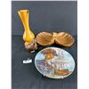 Image 1 : Lord Nelson Collector Plate, Pottery Duck, 11.5" Wood Vase & More