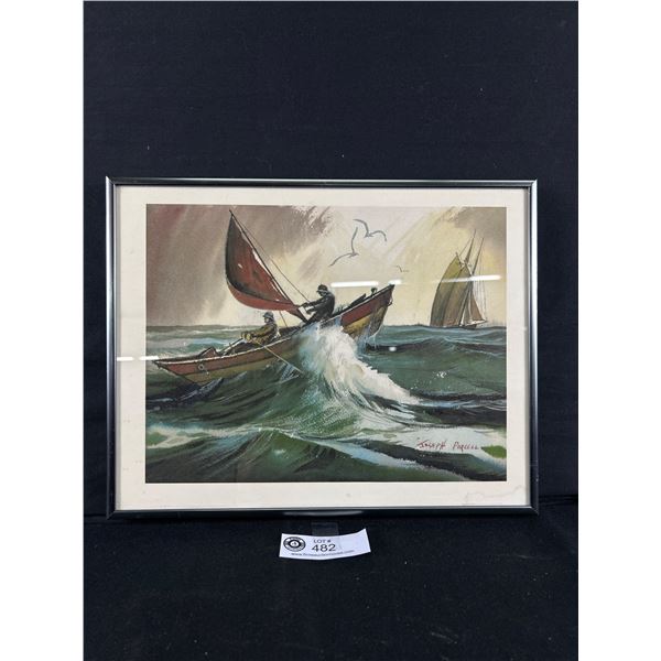 Vintage Joseph Purcell Framed Print. Approx. 13" x 10"
