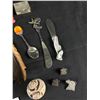 Image 2 : Vintage Lot Of Various Trinkets - Pins, Tiny Vases, Carved Stone & More
