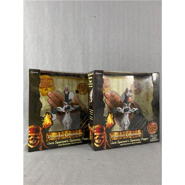 2 Disney Pirates Of The Caribbean "Jack Sparrow's Spinning Dagger" In Original Boxes