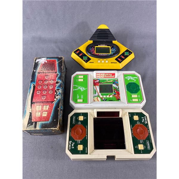 Lot Of Assorted Vintage Table Games - Merlin, Talking Baseball, Sears 7 In One Sports & More