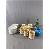 Image 1 : Vintage Lot Of Various Restaurant Ware - Stafford, Town Country Inns, etc, Vintage 7-Up Bottle & Mor
