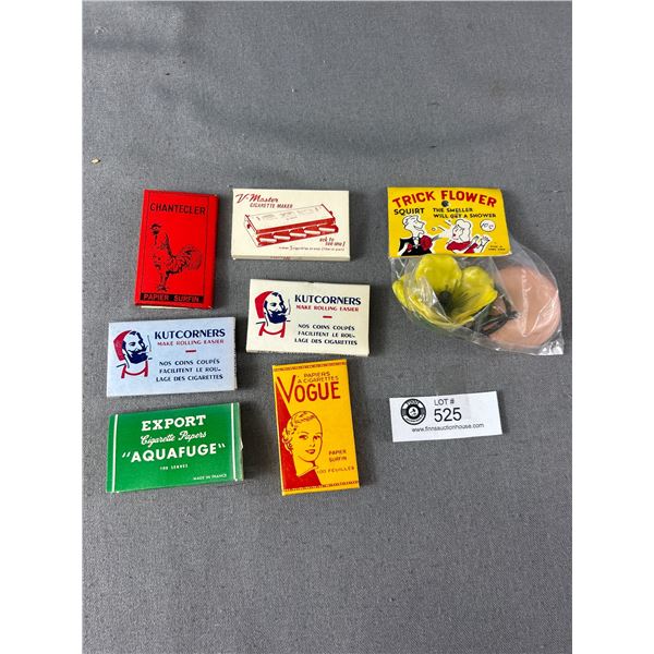 Lot Of Assorted Vintage Advertising Cigarette Papers & Trick Flower