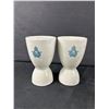 Image 2 : 2 Vintage RCAF Double Egg Cups, NASA Glass & Camo Bottle Carrier