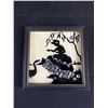 Image 3 : Vintage Lot - 1925 Reverse Silhouette Foil Art (4.5" x 4.5") Brass Door Knobs, Electric Lighter (As 