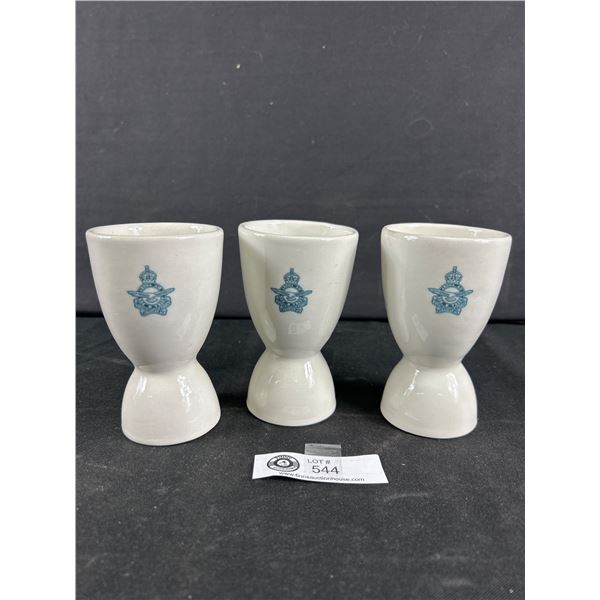 3 RCAF Vintage Double Egg Cups