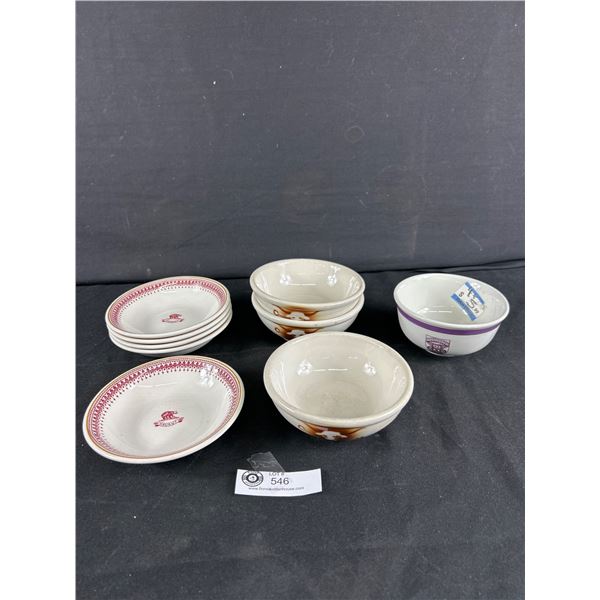 Lot Of Various Saucers & Bowls - Dunn Bennett & Celt Burslem (5), England, Syracuse China Of Canada 