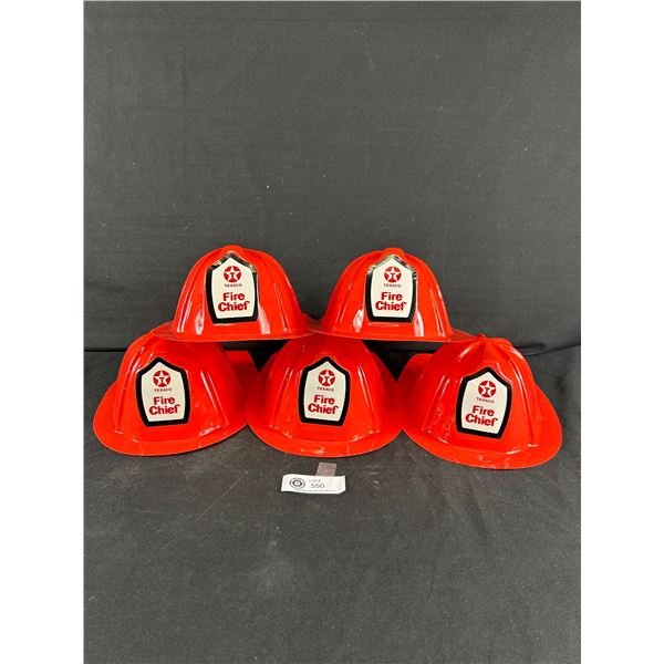 5 Vintage Texaco Fire Chief Plastic Hats