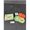 Image 1 : Vintage Player's Cigarette Tin, Coke Drink Coasters & 1 Van.B.C AirForce Matchbook