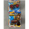 Image 3 : 3 HotWheels Monster Trucks & 1 Greenlight Kings Of Crunch Die-Cast Vehicles In Original Package