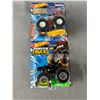 Image 4 : 4 HotWheels Monster Truck Die-Casts Vehicles In Original Packages