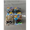Image 1 : 4 HotWheels Monster Truck Die-Casts Vehicles In Original Packages
