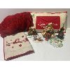 Image 1 : ASST. CHRISTMAS DÉCOR INC: TREE SKIRT (RED) CHRISTMAS PILLOW, ETC