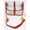 Image 1 : CLEAR OVER SHOULDER PURSE W/ SNAP CLOSURE