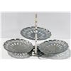 Image 1 : VINTAGE 3 TIER FOLDING CAKE TRAY STAND