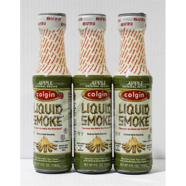 3 X 118ML COLGIN LIQUID SMOKE APPLE