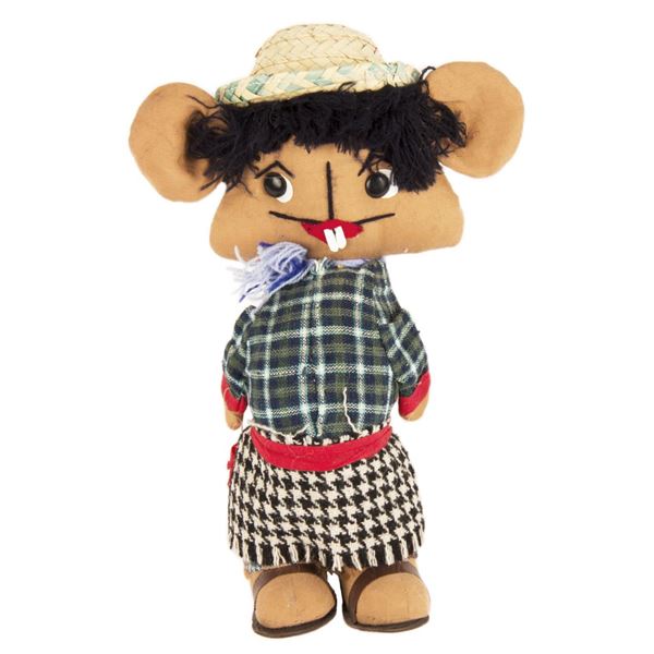 A Guatemalan Weavers/Mayan Modern Mouse Doll.