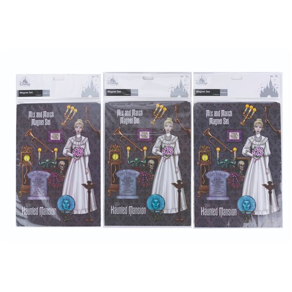 Three Haunted Mansion Magnet Sets.