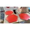 Image 2 : HALF PALLET OF HEXAGON PORCELAIN COLOUR MAN TILES IN RED 10SQ.FT. PER BOX, APPROX 42
