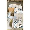 Image 1 : 25 BOXES OF 200MM X 200MM PORCELAIN DECOR TILES, APPROX 12.92SQ.FT. PER BOX, APPROX 323SQ.FT. TOTAL.