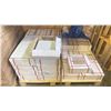Image 1 : PALLET OF 12 X 12" PORCELAIN TILE, APPRX 11SQ.FT. PER BOX, APPROX 25 BOXES WHITE (275SQ.FT. TOTAL),