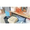Image 2 : LARGE ASSORTMENT OF GARBAGE CANS, METAL FILE CABINETS, RESIN RACK AND CONTENTS AND ALL RACKING AT