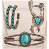 Image 2 : Navajo Vintage Turquoise 3 Piece Jewelry Set  [179798]