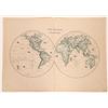Image 1 : Map of The World in Hemispheres, c1850's  [180166]