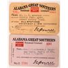 Image 1 : Alabama Great Southern Railroad Passes, 1911 & 1915  [180188]