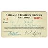 Image 1 : Chicago & Eastern Illinois Railroad Pass 1889  [180511]