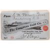 Image 1 : Congress Gold Co. pass, 1901  [172116]