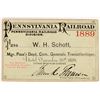 Image 1 : Pennsylvania RR, Pennsylvania RR Division Pass 1889  [180017]