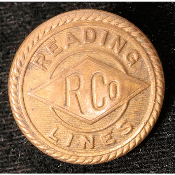 Reading Lines Railroad Button c.1860's  [179245]