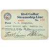 Image 1 : Red Collar Steamship Line Pass, 1923  [179578]