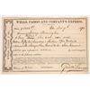 Image 1 : Wells Fargo Silver Bullion Receipt, Savage Mine, Comstock 1870  [182802]