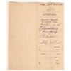 Image 1 : Lincoln Co. War - Pat Garrett Court Citation 1905  [182350]