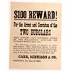 Image 1 : Reward Poster: Burglars  1880  [182015]