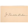 Image 1 : HOF John "Homerun" Baker Autograph Cut  [181910]