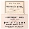 Image 1 : Comstock Social Event Tickets: Silver City & Washoe City, 1877-84  [182796]