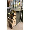 Image 2 : DARK WOOD 4 DRAWER MOBILE TECHNICIANS EQUIPMENT CART 25"W X 17"D X 37"H
